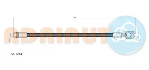 шланг тормозной задний! левый/правый L343 Audi A6 1.8-4.2i/2.5TDi 97-05 55.1244 ADRIAUTO