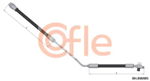 шланг тормозной задний правый! L=590 BMW X5 3.0-4.8/3.0D 00>