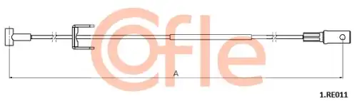 Трос ручного тормоза COFLE 92.1.RE011