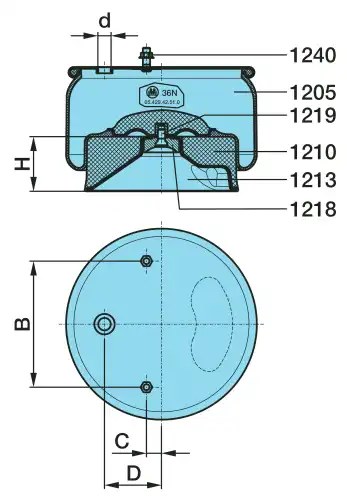 Пневмоподушка BPW 05.429.42.52.0
