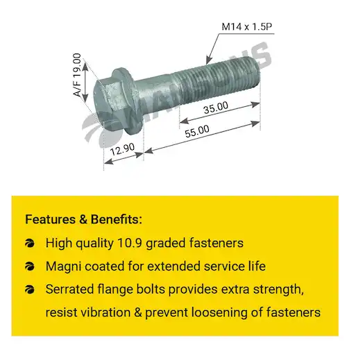 болт кардана! M14x1.5x67/55/35 MAN 400.817 MANSONS