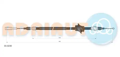 Трос ручного тормоза ADRIAUTO 03.0230