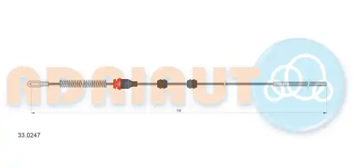 Трос ручного тормоза ADRIAUTO 33.0247