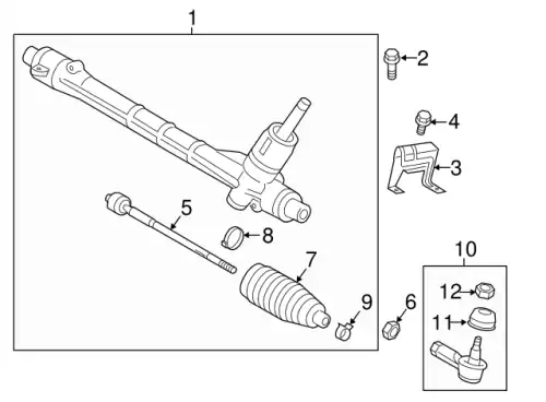 Рулевой наконечник MITSUBISHI 4422A076
