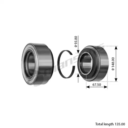 р/к ступицы! подшип. 2+2сальн.Volvo FH12/16/ FM9/10/12,RVI Magnum/Premium 900.363 MANSONS