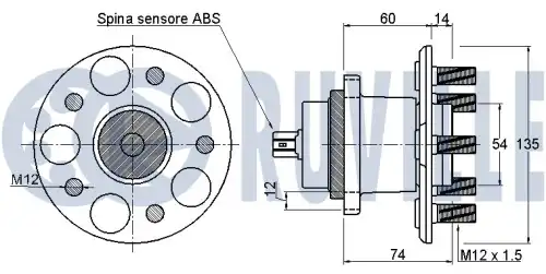 к-кт подшипника ступицы! Toyota Prius 08> 221451 RUVILLE
