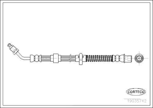 шланг тормозной задний левый! Peugeot 407/508 04> 19035742 CORTECO