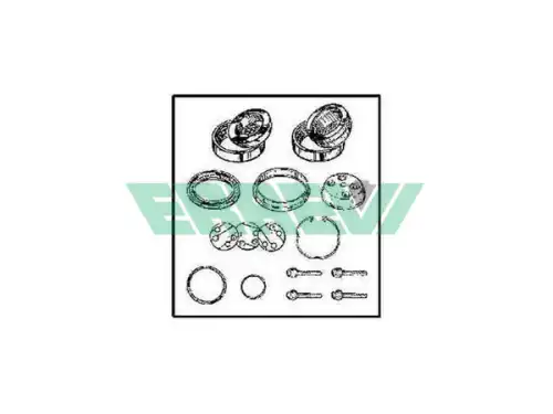 р/к балансира! на сторону (2подшип., крышка, пыльн., болты) Iveco EuroTrakker/Cursor 711709 ERREVI