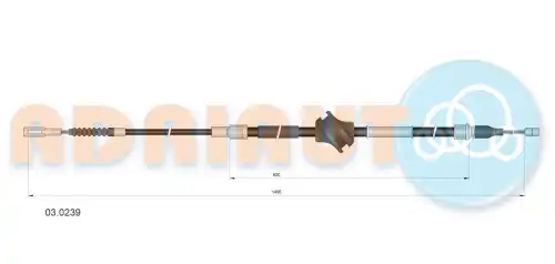 Трос ручного тормоза ADRIAUTO 03.0239