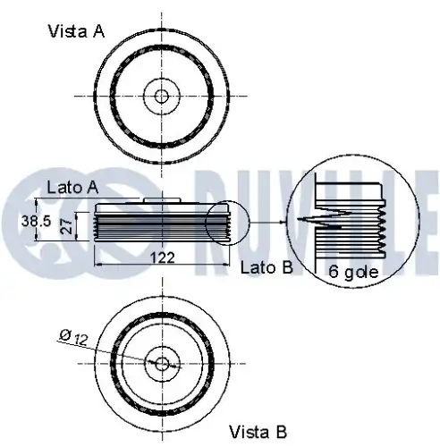 Шкив коленвала RUVILLE 520147