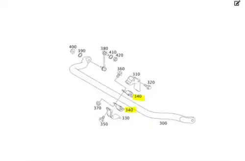 втулка стабилизатора! 1 половинка MB W164 05-11 164 323 11 85