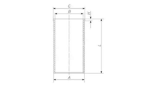Гильза сухая под обработку b86.0 (85.5), A=89.0, C=92.0, L=180.0, H=5.0 KSMG KG7272786