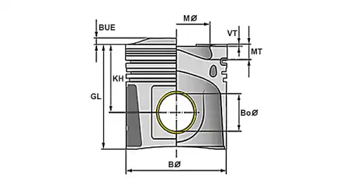 Поршнекомплект VW 1.9TD d79.5+0.50 AAZ (028107081H, 028107107K) =91 429 620 KSMG KM7030032 0.50
