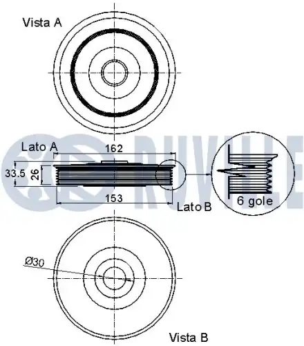 Шкив коленвала RUVILLE 520258