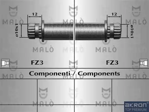 ШЛАНГ ТОРМОЗНОЙ 80811 MALO