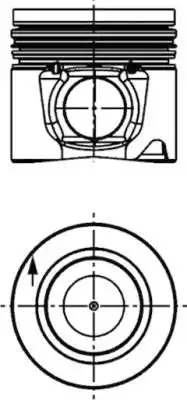 поршень двигателя! D104+0.40 H96.5 3x2.5x4 Iveco с дв. F4DE9684 40 652 610 KS