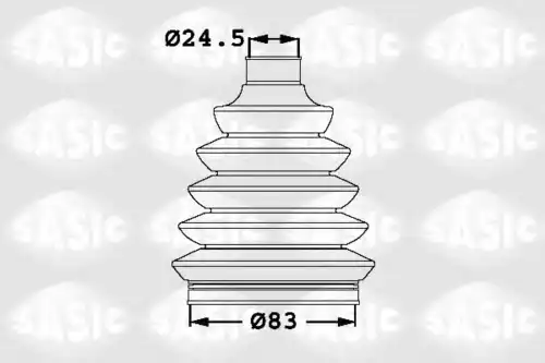 пыльник ШРУСа к-кт!BMW E90/E60/F20/F22/F34/F30/F36/F25/E84 05> 1906005 SASIC