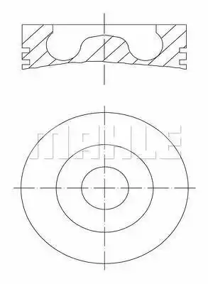 Поршень , комплектация 1 поршень 039 PI 00113 000 MAHLE