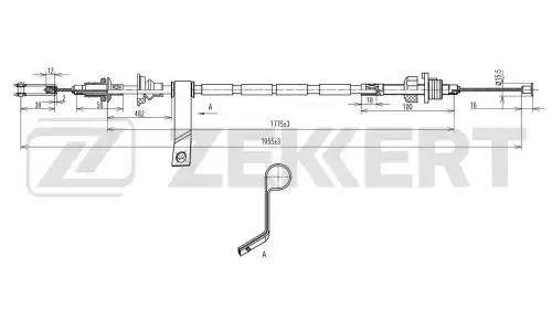 Трос сцепления ZEKKERT BZ1032
