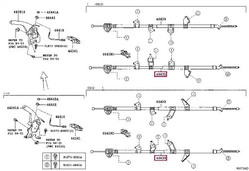 Трос ручного тормоза TOYOTA / LEXUS 46430-42140