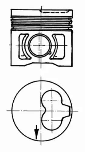 поршень! d79.5x1.75x2x3 +0.5 Audi 80/100, VW Passat/T4 1.9D/2.4D 89> 91 386 620 KS