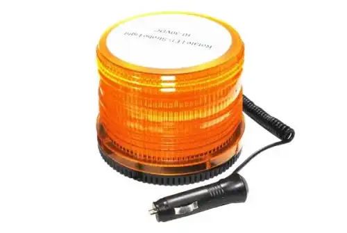 маячок проблеск.!LEDстроб.вращ.ж.12/24V магн/болты от прикурD117x103 48диод.9.6W TU06.A039020 TANGDE