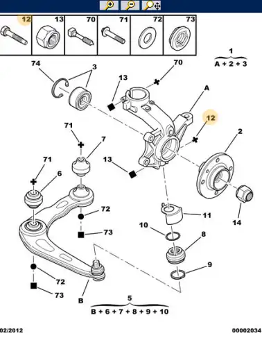 болт крепления шаровой опоры! M10x1.5x58 Peugeot 206 98> 3522 43 PSA