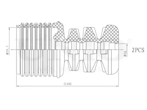 Отбойник и пыльник амортизатора, комплект DUC-50088 UNIO