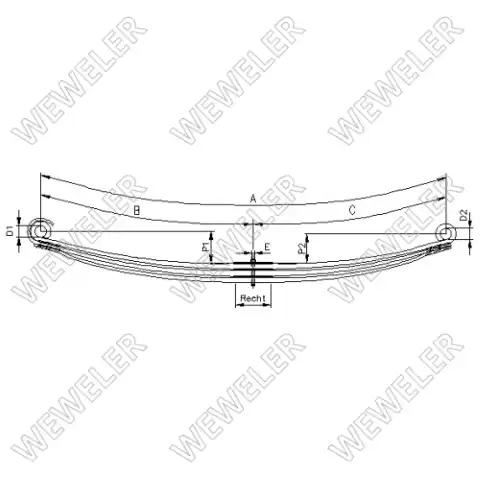 Рессора подвески WEWELER F022T447ZA75