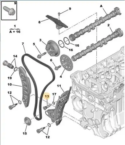 болт M8! Citroen, Peugeot 207/308 0820 27 PSA
