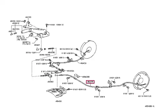 Трос ручного тормоза TOYOTA / LEXUS 4643060010