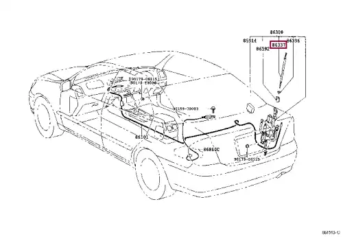 антенна! Toyota Camry 2.0/2.4 01-06 8633733230 TOYOTA / LEXUS
