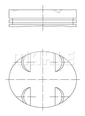 поршень! 92.9x50.83x22 (1) MB X164/W221 3.5 M272 05> 005 24 00 MAHLE