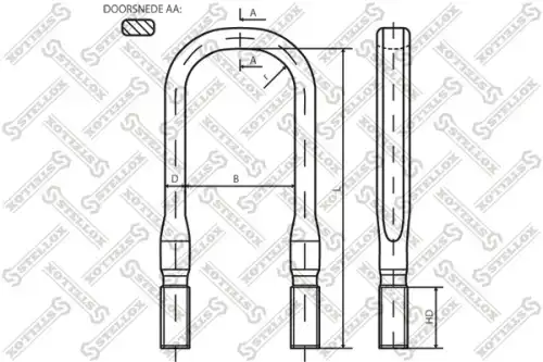 Стремянка рессоры STELLOX 84-64253-SX