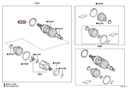 сальник ступицы передней! Toyota Fortuner 11> 90304-T0001 TOYOTA / LEXUS