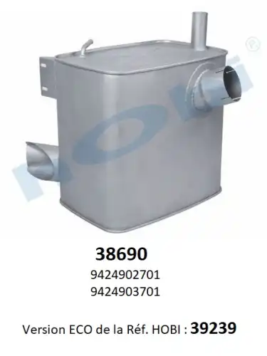 ГЛУШИТЕЛЬ ОСНОВНОЙ MB (БОЧКА) ПРЯМОУГОЛЬНЫЙ (ВСЕ МОДЕЛИ) ЕВРО 1 38690 HOBI