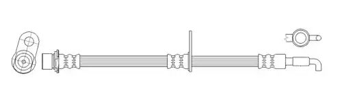 шланг тормозной передний левый! L=580 Toyota Corolla 1.4-2.0 02> FT0009 K&K