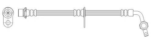 шланг тормозной передний правый! L=387mm Toyota Land Cruiser 100 FT0035 K&K