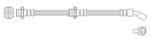 шланг тормозной передний!  Suzuki Baleno 95> FT0081 K&K