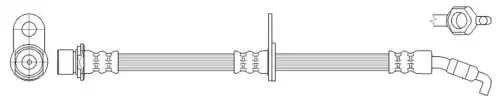 шланг тормозной передний левый! Toyota Avensis 2.0TD 97-00 FT0288 K&K