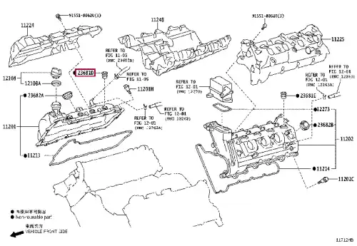 кольцо форсунки! Toyota 23681-51010 TOYOTA / LEXUS