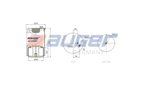 Пневмоподушка AUGER AU 344884-K