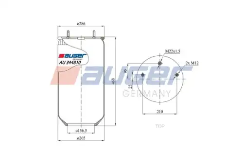 Пневмоподушка AUGER AU34481005