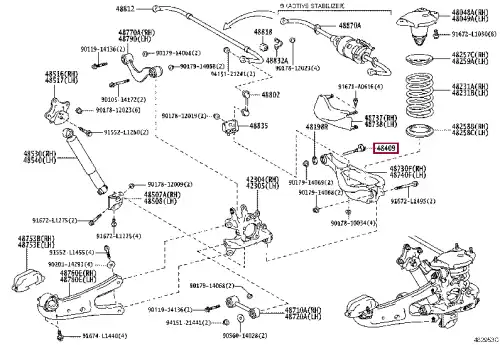болт с эксцентриком! Toyota Altezza 98-05 4840948030 TOYOTA / LEXUS