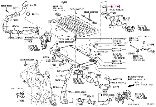 прокладка интеркулера! Toyota 17376-51010 TOYOTA / LEXUS