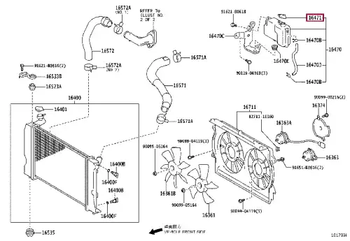 Крышка расширительного бачка TOYOTA / LEXUS 164050H030