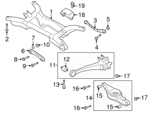 болт рычага задней подвески! Mitsubishi Lancer 10> MU000995