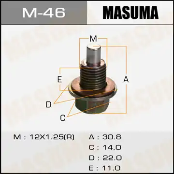 пробка масляного поддона!Nissan Pathfinder 95-04 M46 MASUMA