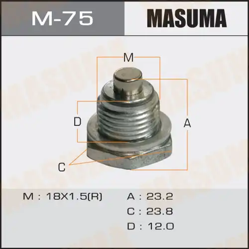 пробка сливная АКПП! с магнитом Mitsubishi M-75 MASUMA