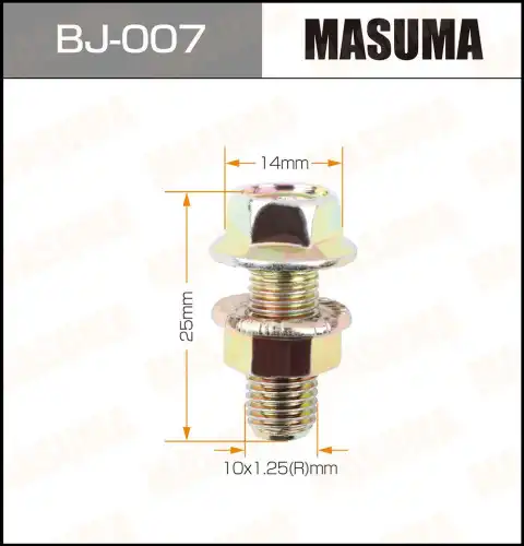 болт с гайкой! М10x25x1.25, набор 2шт BJ-007 MASUMA